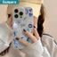 Ốp điện thoại Ibumpers Phong cách ven biển sang trọng Họa tiết biển màu xanh trong suốt Vỏ chống sốc cao cấp mềm mại cho iPhone 11 12 13 14 15 16 17 Pro Max IP 7 8 Plus X XS XR