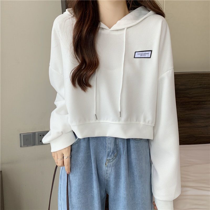 Áo hoodie nữ dáng rộng có mũ trùm đầu, phiên bản Hàn Quốc phù hợp mùa thu đông