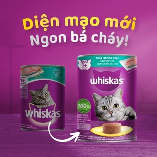 [6 - 12 - 24 Lon] PATE Whiskas  400G Vị Cá Ngừ - Cá Biển - Cá Mòi làm từ cá thật - Luco Paw