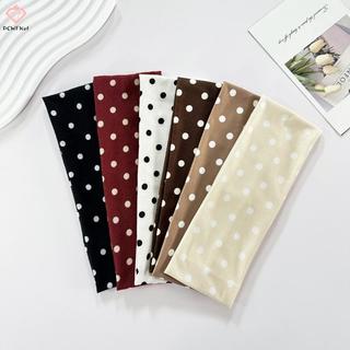 Băng Đô Quấn Tóc Nữ Co Dãn, Họa Tiết Chấm Bi Phong Cách Retro Bohemian, Thích Hợp Cho Thời Trang Và Tập Luyện
