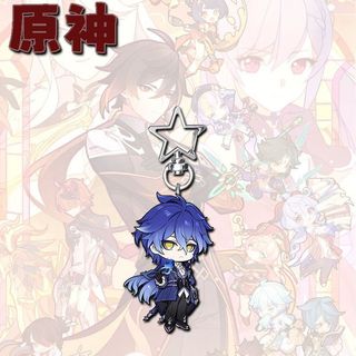 Genshin Impact Fes Flins Columblna Lovely fan works Phone Chain Metal Acrylic Cellphone Chain For Phone ewelry