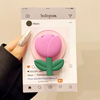 Ins Style Sáng Tạo Dễ Thương Hoa Tulip Hồng Từ Giá Đỡ Điện Thoại Siêu Mạnh Hấp Phụ Có Thể Thu Vào Túi Khí Đứng Từ Tính Tương Thích Cho Bé Gái