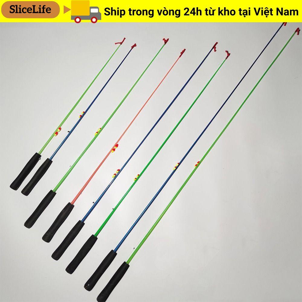 Bộ cần câu cá SLICELLIFE sợi thủy tinh/carbon, cần đúc kính thiên văn, combo đầy đủ cho trẻ em