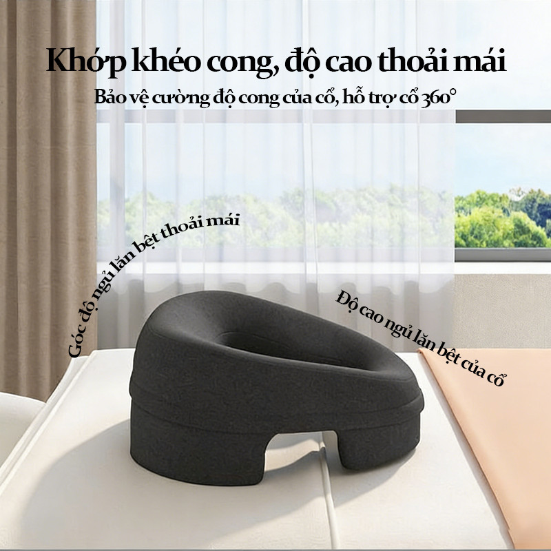 Gối Úp Mặt Massage & Thư Giãn Công Thái Học - Chất Liệu Cao Su Non Mút Hoạt Tính, Thoáng Khí, Cho Thẩm Mỹ Viện