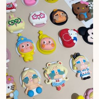 Hoạt Hình Dễ Thương KT Cat & Star Stars Baby Twinkle Twinkle Giá Đỡ Điện Thoại Từ Tính Tương Thích 3D Silicone Có Thể Thu Vào Đứng Cho Bàn Làm Việc