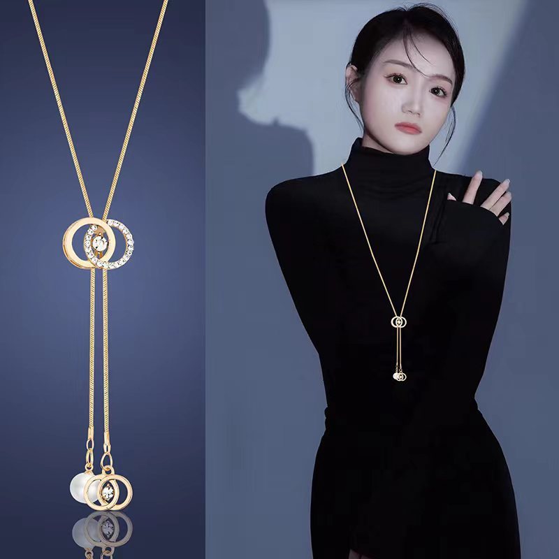 Áo Len Dài Thời Trang Cho Nữ Thu Đông, Dây Chuyền và Phụ Kiện