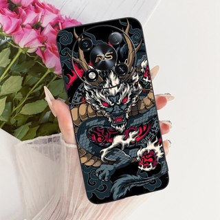 Dành Cho Itel RS4 Mới Cool Tiger Dragon Họa Tiết Vỏ Điện Thoại Itel RS4 S666LN Vỏ Mềm Silicon Màu Đen