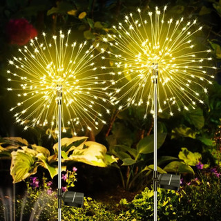 Đèn LED Năng Lượng Mặt Trời Hình Pháo Hoa Trang Trí Ngoài Trời Sân Vườn Lối Đi Tiệc Giáng Sinh Đám Cưới