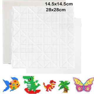 MONOSTYLE Cầu Chì Hạt Pegboards, Vuông DIY Làm Xếp Hình Perler Hama Hạt, Sáng Tạo Thủ Công Thủ Công Trang Trí Chịu Nhiệt 52 * 52 Chân / 104x104 Chân Khối Công Cụ Đồ Chơi Trẻ Em