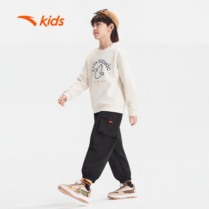 ANTA Kids Áo Sweater Thời Trang Bé Trai Size 130-170 Giữ Ấm, Thoải Mái Vận Động 3526A8717