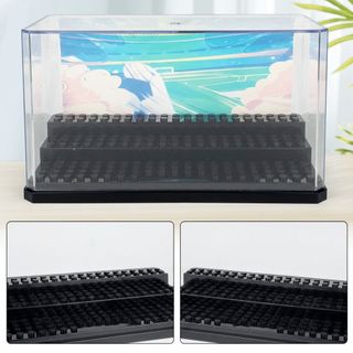 Màn hình mô hình nhỏ WOAY, Hộp trưng bày chống bụi dung tích lớn bằng Acrylic, Các bước di chuyển Thiết kế có thể xếp chồng lên nhau trong suốt Trưng bày khối xây dựng Màn hình hiển thị Đồ chơi lưu trữ