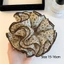 DUSKGLOW Big Satin Scrunchies, Dây buộc tóc voan hoa cổ điển, Phụ kiện tóc màu nâu co giãn lông tơ Phụ kiện tóc đuôi ngựa Bun kiểu tóc