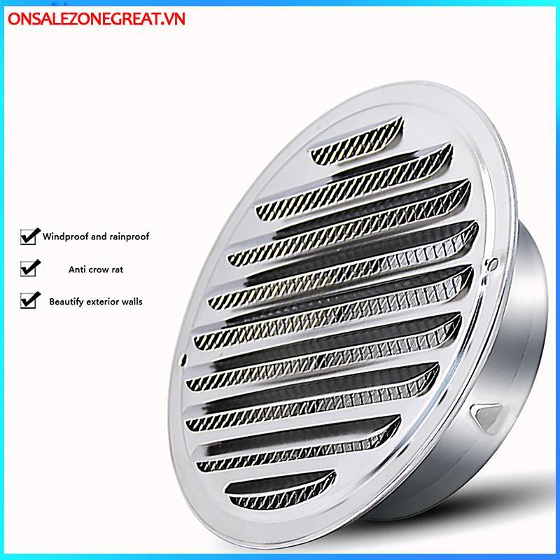Ons 70 / 80 / 100 / 120 / 150MM Lưới tản nhiệt không khí tròn bằng thép không gỉ Bảo vệ côn trùng Nhà ngoại thất Tường Công cụ thông gió tại
