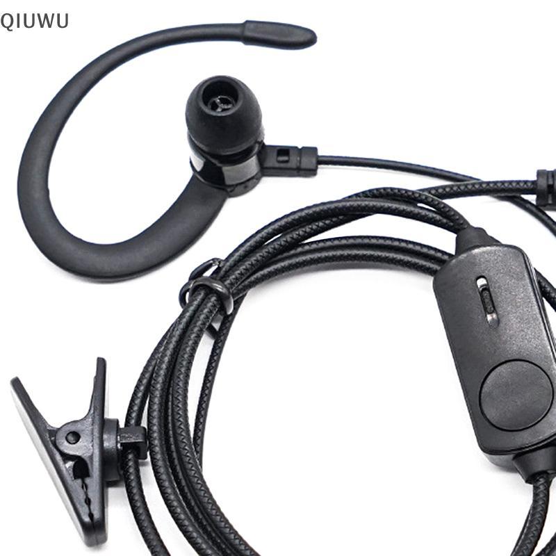 Tai nghe QIUWU EarHook cho BF760 BF996 Walkie Talkie Walkie Talkie Tai nghe Mic K-Plug Tai nghe vô tuyến Ham hai chiều có dây.