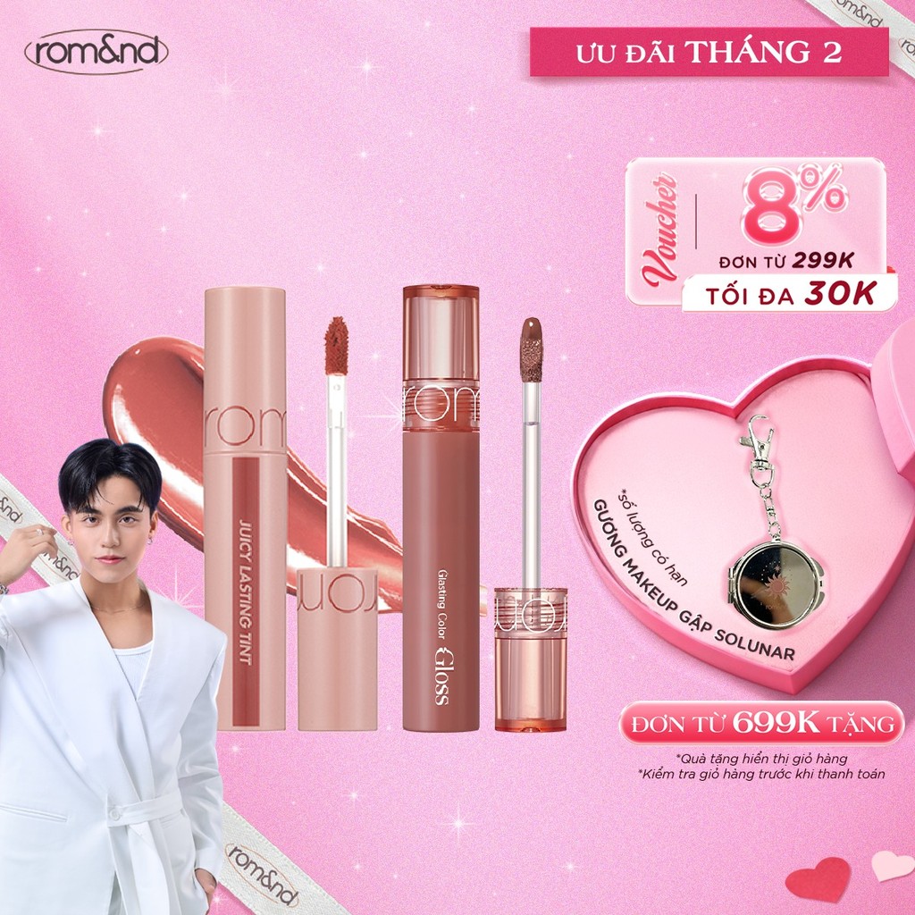 Combo 2 Son Romand Juicy Lasting Tint 5.5g + Romand Glasting Color ...