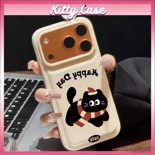 Ốp lưng iPhone 11/12/13/XR/14/15/16/17/7/XR Pro Max Plus cấu trúc khí nang họa tiết hình ảnh mèo hoạt hình quanh viền