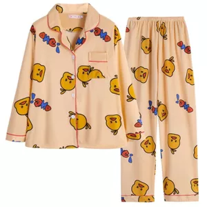 Bộ Đồ Ngủ Nữ Xuân Hè Điều Hòa Áo Sơ Mi 2025 Cardigan Loungewear Phù Hợp Với Dễ Thương Có Thể Mặc Bên Ngoài