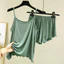 Modal Nhỏ Sling Bộ Đồ Ngủ Nữ Mùa Hè Mỏng Quần Short Sinh Viên Thường Ngày Nhà Quần Áo Ice Silk Vest Bộ Hai Mảnh