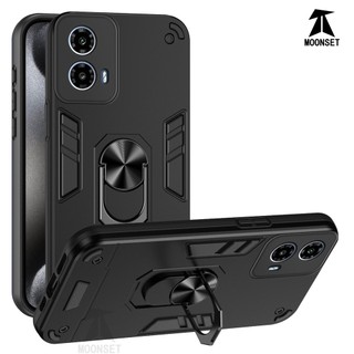 Dành Cho Motorola Moto G34 5G / G45 Ốp điện thoại Chiến Binh Thiết Kế Lưng Cứng Có Giá Đỡ Nhẫn Chống Sốc Mềm TPU Nâng Cạnh Mỏng Bao