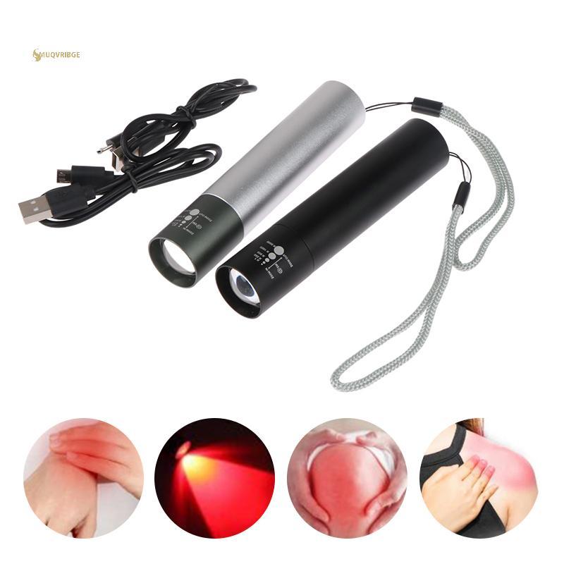 MUQV Di Động Led Gần Hồng Ngoại Hồng Ngoại 850nm Đèn Y Tế Cầm Tay 660nm LED Đèn Đỏ Trị Liệu Đèn Pin Trị Liệu Đèn USB Sạc Trực Tiếp n