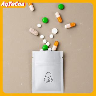 AqToCna 30 Chiếc Túi Đựng Thuốc Mini Du Lịch Di Động Tự Dán Chống Thấm Nước Tổ Chức Bảo Quản Thiên Tính Lá Nhôm Túi Thuốc AqToCna
