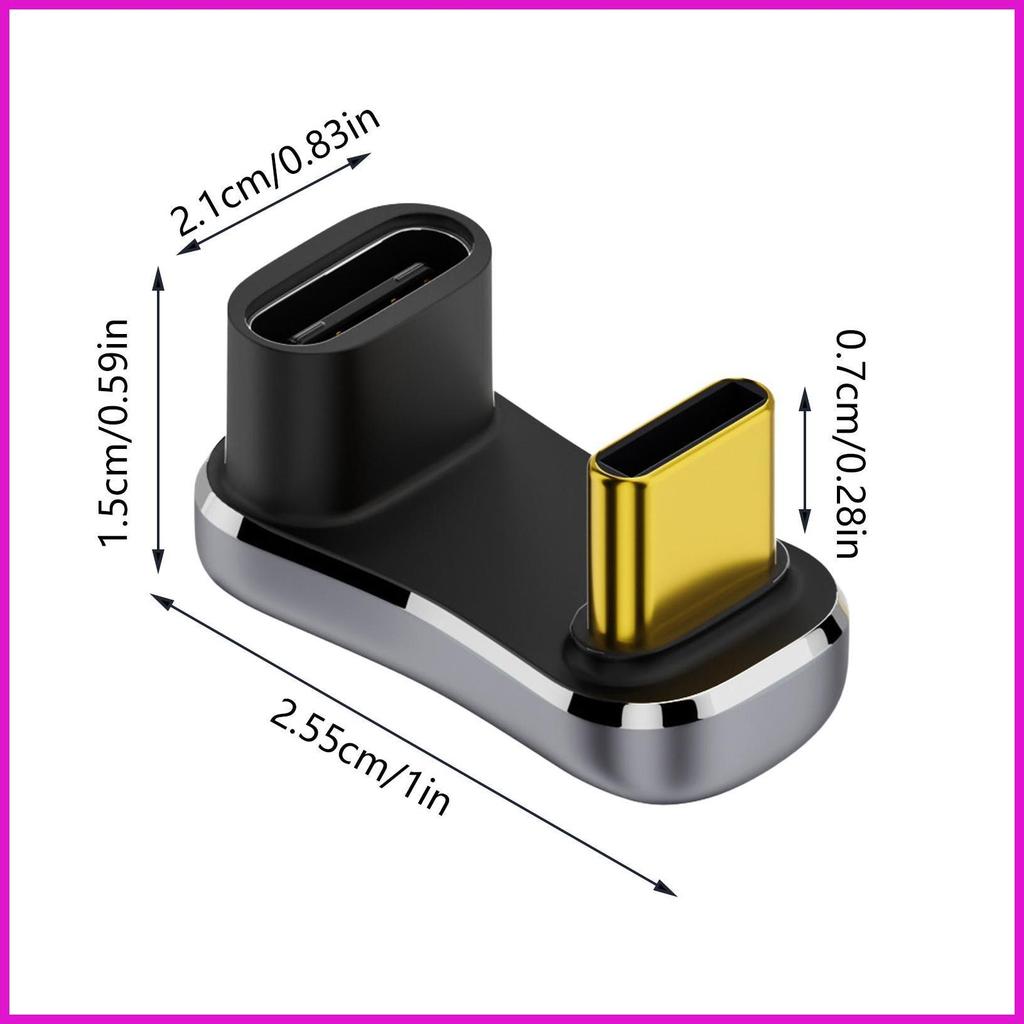 Bộ Chuyển Đổi Góc Hình Chữ U Đơn Giản 20Gbps 180 Độ USB-C Sang USB Adapter Đa Năng Mini Nối Dài Adapter lyuvn
