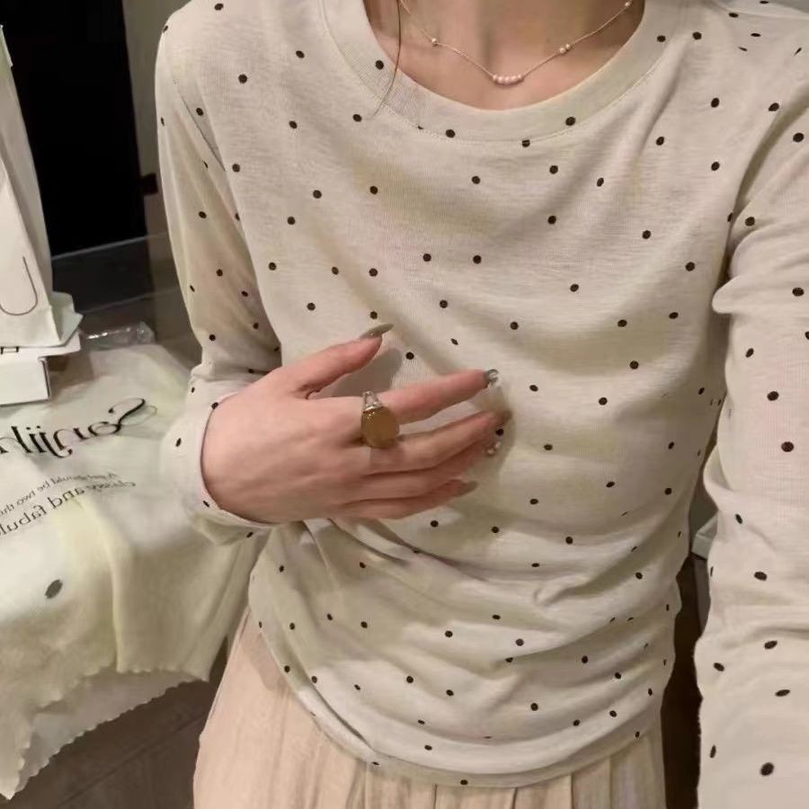 Milyfashion Pure Desire Slimer Look Polka Dot Print Commuter Kem chống nắng Slim-fit See-