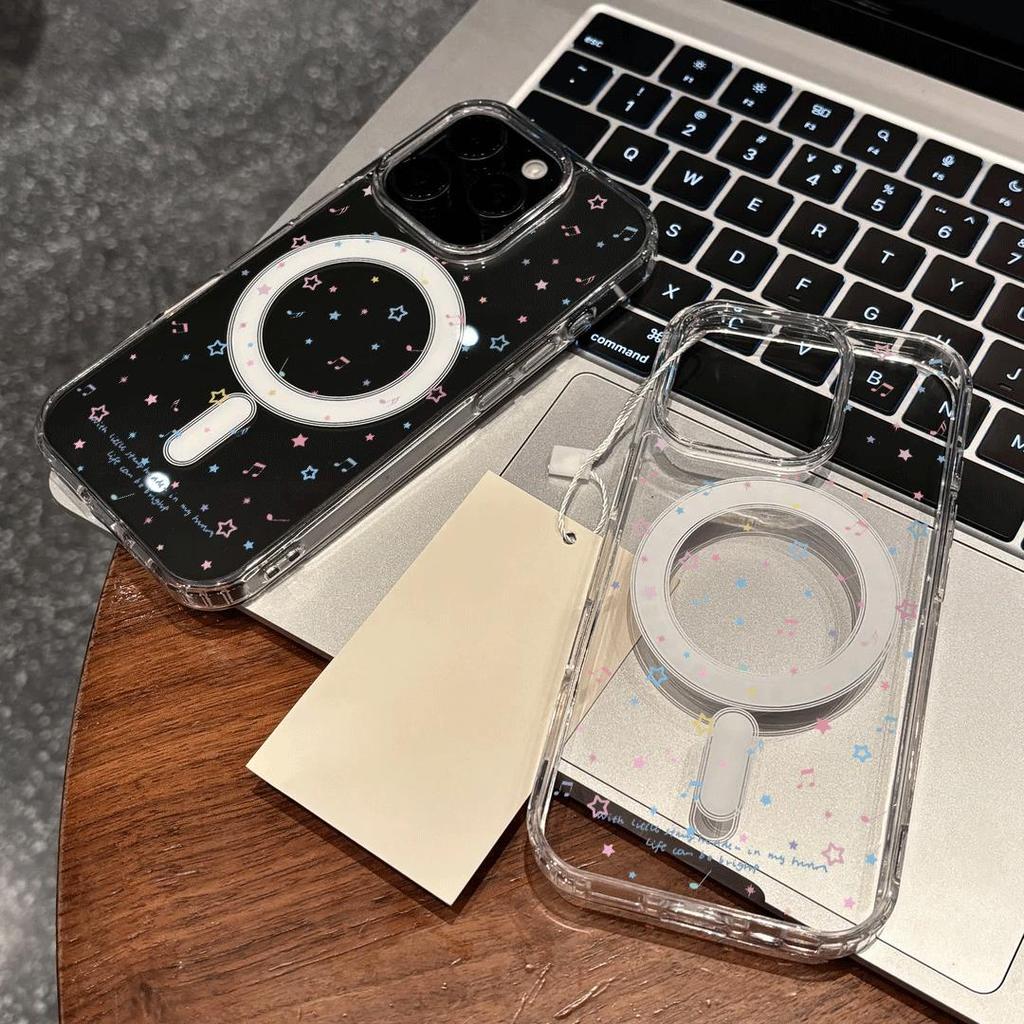 Điểm sóng ánh sáng cho iPhone 17Air1615plus Clear 141312pro Vỏ điện thoại hút từ