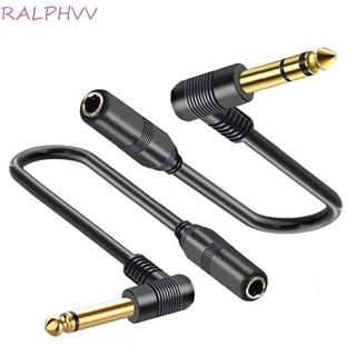 Dây âm thanh PENTAXZR 1 / 4 Inch TS Mono Jack, Cáp âm thanh nổi TRS 6.35mm Góc phải 6.35mm Nam Nối dài, Đầu nối mạ vàng nối dài Cáp đàn Guitar âm thanh nổi 6,35mm