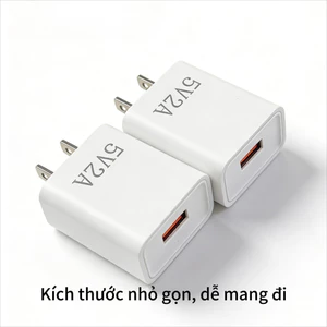 Củ sạc 5V2A công suất 10W - cổng USB phù hợp cho các thiết bị gia dụng công suất nhỏ. Nhỏ gọn, tiện lợi - hàng sẵn kho