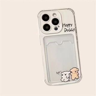 Dành Cho IPhone 17 16 15 14 13 12 11 Pro Max X XR XS Max 7 8 Plus Dễ thương puppy rỗng thẻ ảnh túi điện thoại trường hợp