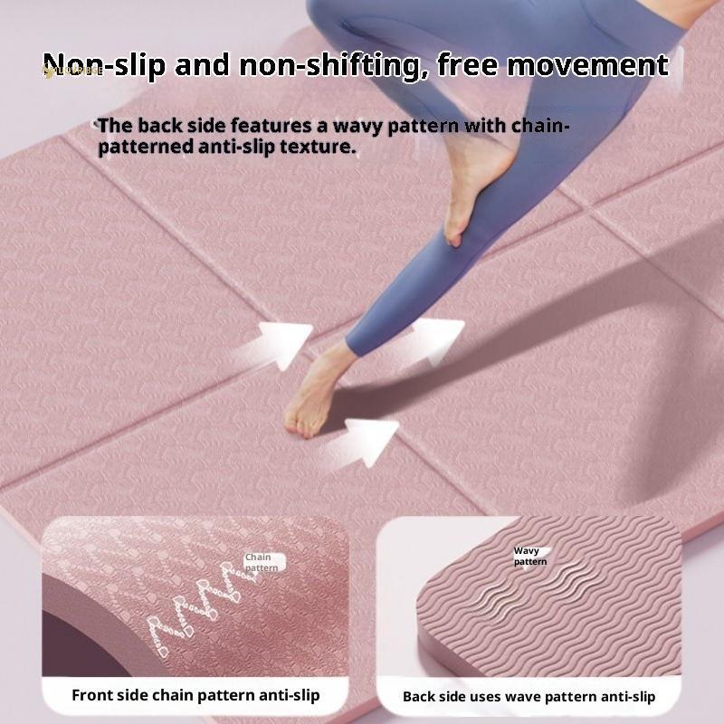 Thảm tập yoga và pilates chất liệu TPE cao cấp, dễ gấp gọn, thuận tiện khi di chuyển, kích thước 183x61cm