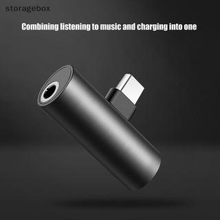 [Hộp lưu trữ] Bộ chuyển đổi kim loại tai nghe USB Type-C sang 3,5 Mm với âm thanh Aux Ja đến nhiều mẫu điện thoại Sạc / Nhạc / Gọi Đẹp