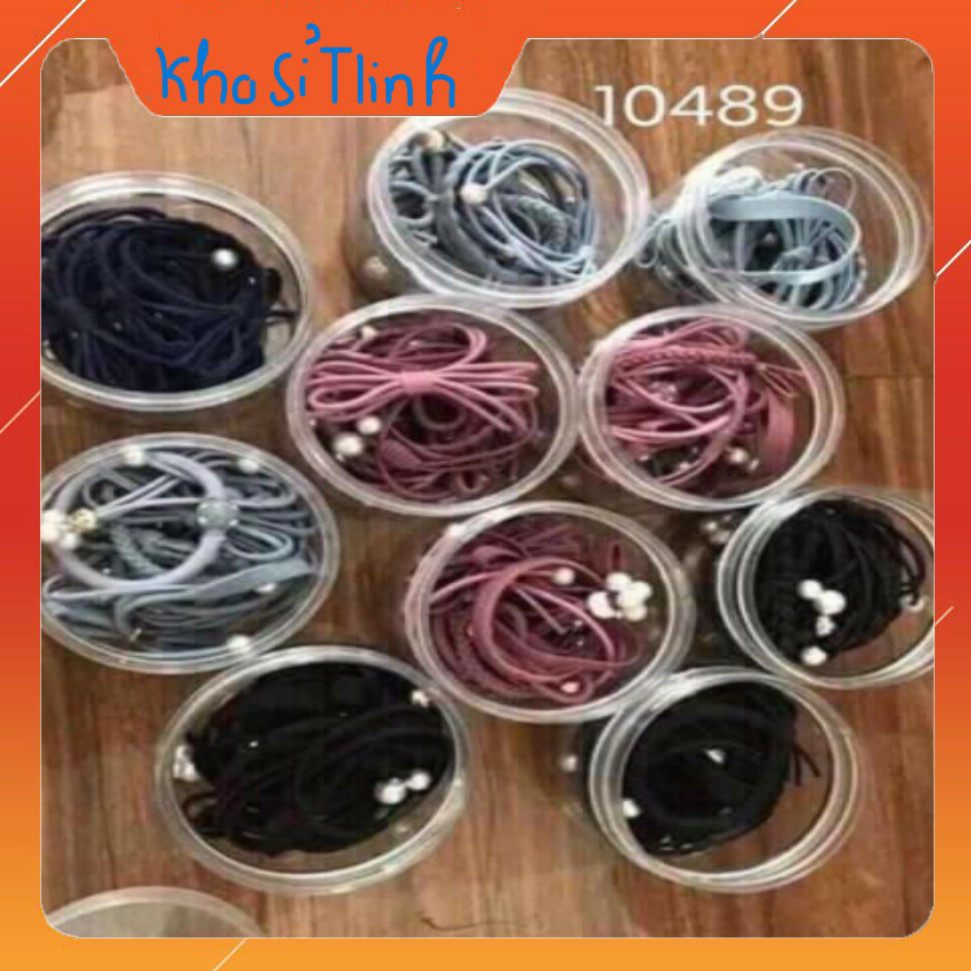 Hộp Dây Buộc Tóc 12 Chi Tiết Và 50 Chi Tiết Phong Cách Hàn Quốc Nhiều Màu [FREESHIP]