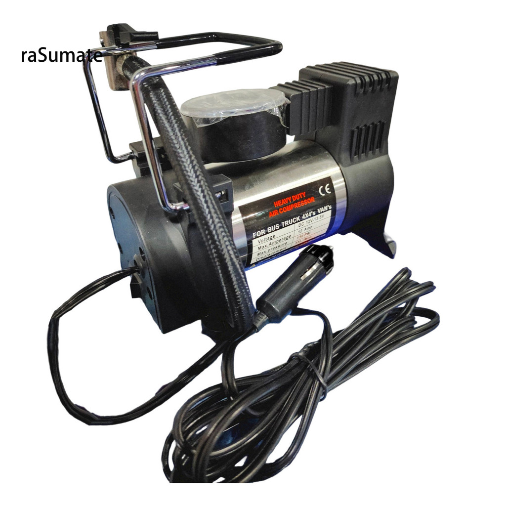 < rasumate > Máy Bơm Hơi Lốp Tiện Lợi Tiếng Ồn Thấp Áp Lực Cao Tự Động Sạc Và Dừng Đa Năng Lốp Nạp Không Khí Xi Lanh Đơn Máy Nén Khí Điện Ô Tô Đa Năng Cho Automo