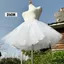 WEETW Gothic Petticoat, Lưới Mềm Co Giãn Eo Crinoline Underskirt, Nửa Trượt Thiết Kế Không Xương Màu Trắng 30 / 35 / 40 / 45cm Tutu Váy Phồng Đảng Khiêu Vũ