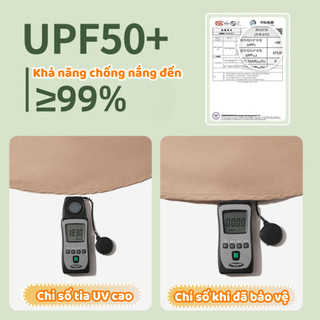 Mũ Chống Nắng Trùm Đầu Tích Hợp Khẩu Trang Có Dây Rút Điều Chỉnh Chống Tia UV Có Lỗ Thoáng Khí