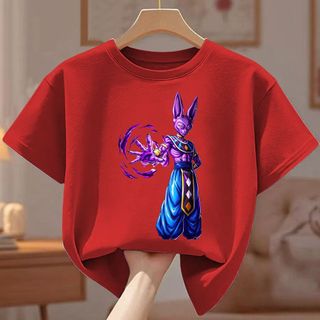 Dragon Ball Beerus Hoạt Hình Anime Trẻ Em Áo Sơ Mi In Đồ Họa Thường Ngày Mặc Đi Học Trang Phục Bé Trai Bé Gái