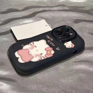 Ốp lưng IPhone 17 16 15 14 13 12 11 Pro Max XRXSMax 78 Plus Phim hoạt hình dễ thương KT Puff trường hợp điện thoại