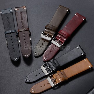 18-24mm Sáp Dầu Da Thật Chính Hãng Dây Đeo Đồng Hồ Cho Doanh Nghiệp Phát Hành Nhanh Retro Da Dây Đeo Đồng Hồ Nam Nữ Để Thay Thế