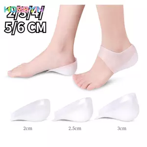 Đệm gót chân HOBBYIN, Đế lót silicon tăng chiều cao 2-6cm, Đế giày đàn hồi Miếng đệm gót Gel vô hình