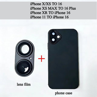 Ốp điện thoại TPU màu trơn mờ cạnh thẳng cho iPhone XR 11 XS Max Thay đổi ngay lập tức thành 16 / 16Plus
