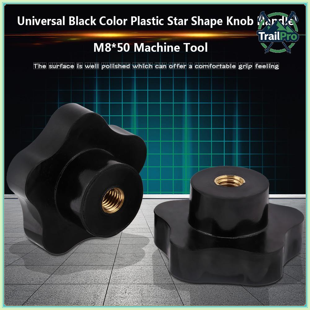 TrailPro Knurled Ren Kẹp Núm 5 Chiếc Hình Ngôi Sao M8 Đa Năng Màu Đen Nhựa Bền Đẹp Tay Cầm Bắt Vít Cho Máy Quá