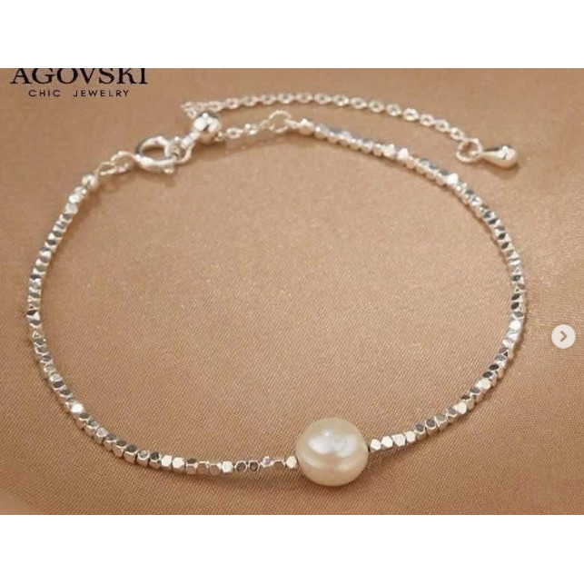 VÒNG TA.Y NG.ỌC TRAI BẠC 925 AGOVSKI M2434091BF