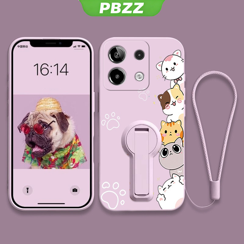 Ốp cho Redmi Note 13 4g 2023 Redmi Note 13 Pro 5g Ốp điện thoại Ốp mềm Ốp chống sốc Silicon lỏng thiết kế mới Mèo hoạt hình thẩm mỹ có giá đỡ ytxzdzmm01