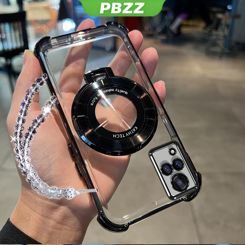 Ốp lưng cho điện thoại VIVO v20 pro v21 v23 v23e 5g, ốp mềm silicone chống sốc, thiết kế mới, thẩm mỹ trong suốt với giá đỡ dây đeo dễ thương SJSLWXZJ01