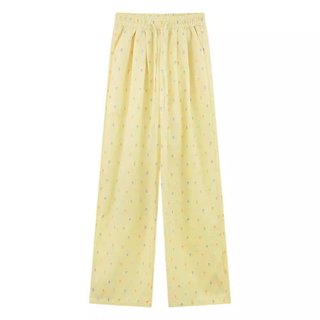 [Giảm giá 10% trong thời gian có hạn] Seckill Phong cách phương Tây Plus Size Nữ Muối biển mùa hè Soda Dopamine Họa tiết kẻ sọc chấm bi Dây rút ống rộng
