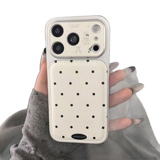 Chấm bi đen đơn giản phong cách Hàn Quốc Thích hợp cho iPhone17PROMAX Vỏ điện thoại 16pro / 15 / 14 / 13 / 1226.3.16