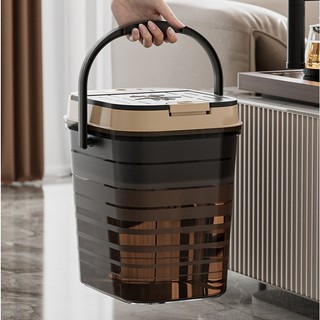 Thùng đựng nước thải bàn trà 2 ngăn (tách riêng ngăn bã trà và ngăn nước thải) dung tích từ 5 tới 10 L