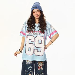 Áo Thun Nam Ngắn Tay Cổ Chữ V, Phong Cách Thời Trang Mỹ, Thoáng Khí, Unisex